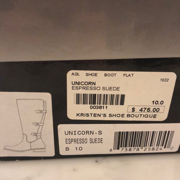 Aquatalia Unicorn brown $475 suede boot 10 - Picture 7 of 8